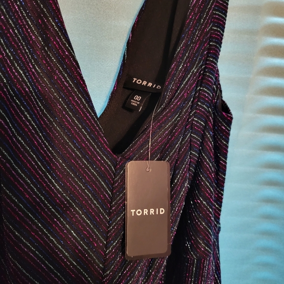 Torrid Midi Dress, Size 00, Color: Multi Glitter - Picture 3 of 5